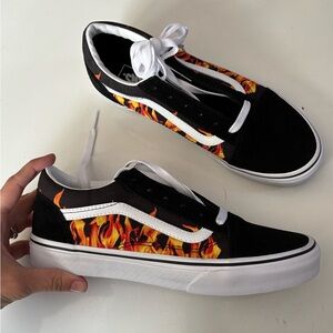 Vans‎ Old Skool Slime Flame shoes juniors sz 7